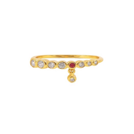 Hultquist - Ruby ring i forgyldt sølv - S08016 G