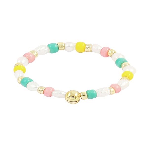 Hultquist - Aurora ring m. perler i forgyldt messing