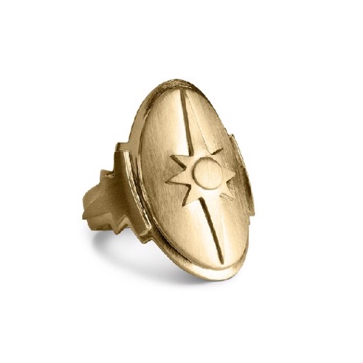 Billede af Jane Kønig - Shield ring i forgyldt sølv
