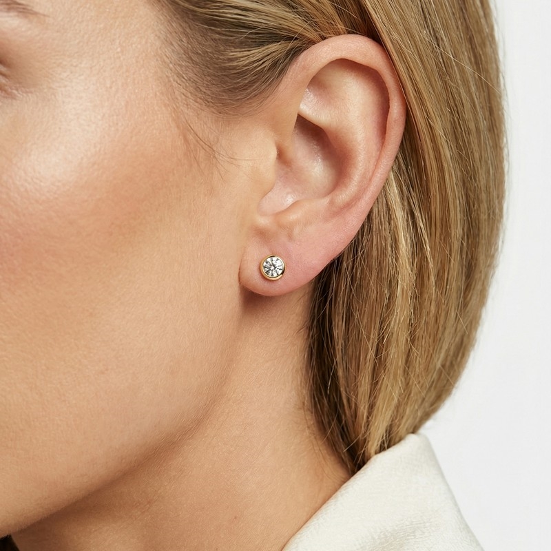 Sif Jakobs Sardinien uno øreringe i forgyldt sølv 