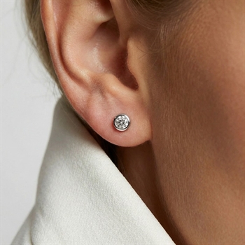 Sif Jakobs - Sardinien uno øreringe i sølv guldcenter