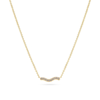 Ellera Waves halskæde i forgyldt sølv fra Sif Jakobs