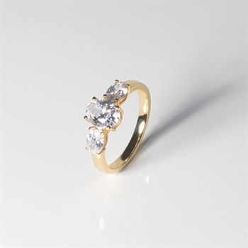 Ellisse Tre ring forgyldt Sif Jakobs SJ-R2340-CZ-YG