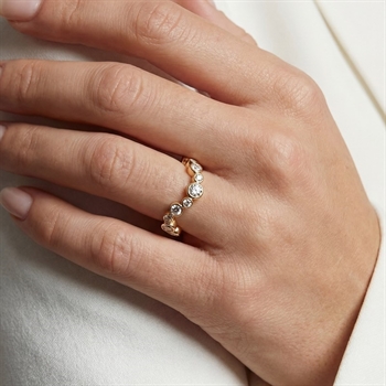 Sardinien wave forgyldt ring sif jakobs