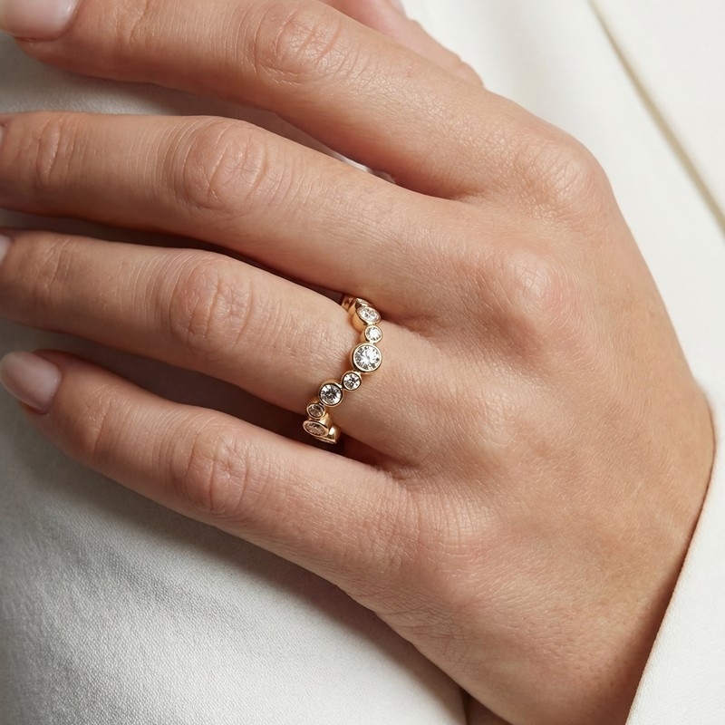 Sardinien wave forgyldt ring sif jakobs