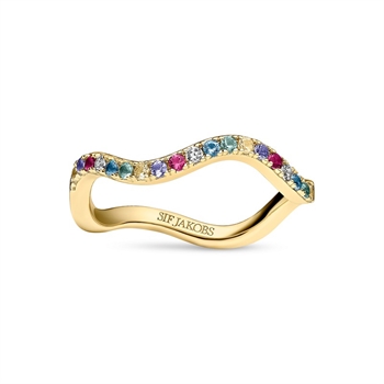 Sif Jakobs Ellera Waves ring forgyldt SJ-R3869-XCZ-YG