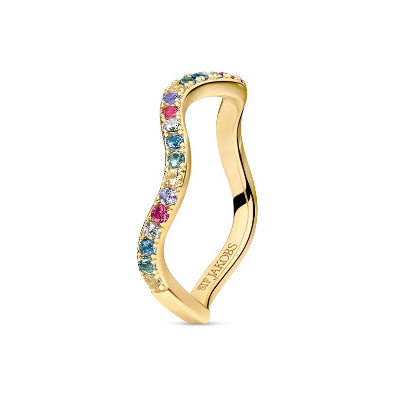 Sif Jakobs Ellera Waves ring forgyldt SJ-R3869-XCZ-YG 2