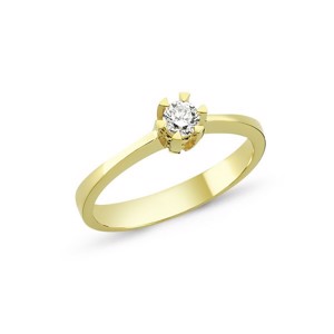 STAR Ring, 14 kt guld med 6 greb med 0,03ct - 0,50ct W/Si