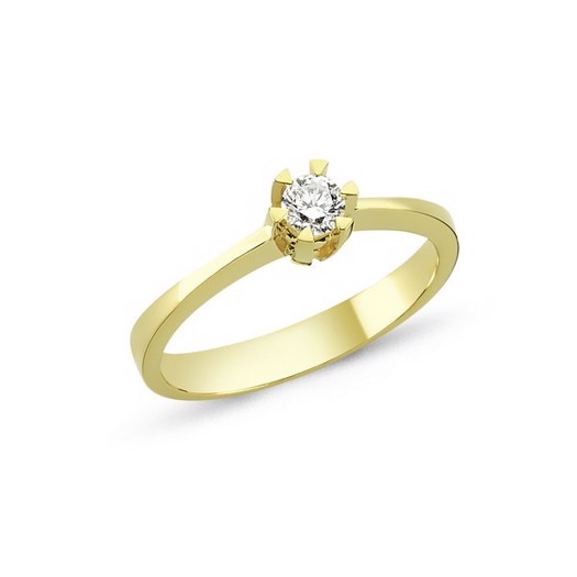 Billede af STAR Ring, 14 kt guld med 6 greb 0,50 ct. W/Si