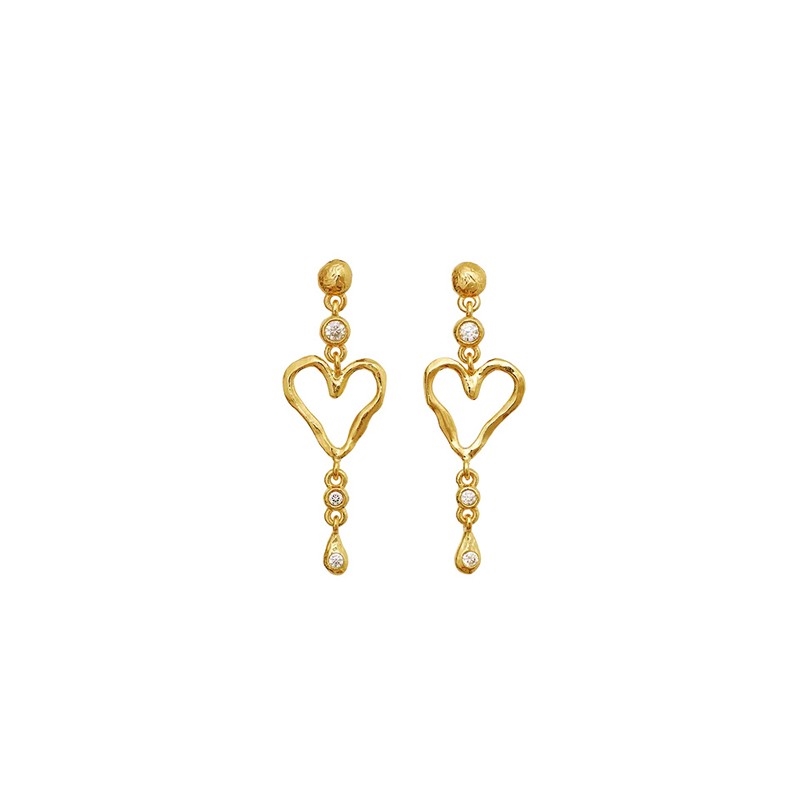 Sabi Twinkle øreringe i forgyldt sølv fra Maanesten