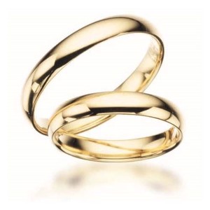 Vielsesringe - 8 til 14 kt. guld ringe med blank overflade i 3,5mm