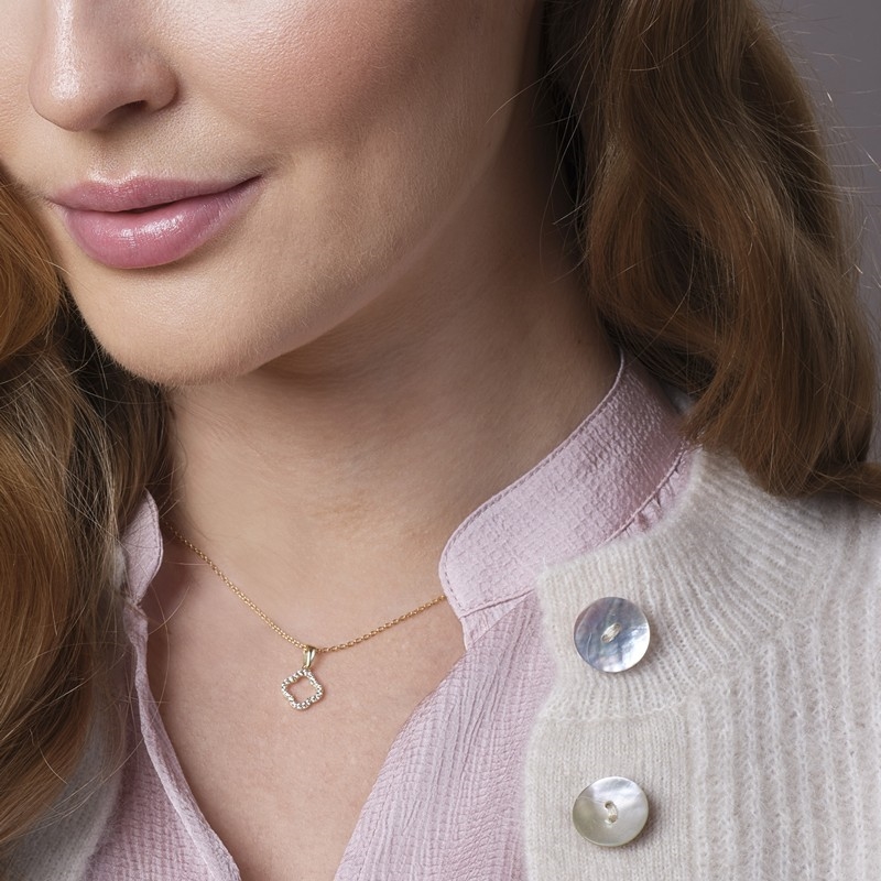 8 kt Guldvedhæng kløver Siersbøl