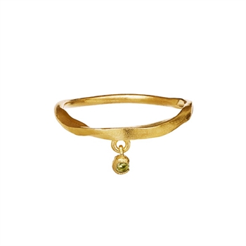 Signe ring i forgyldt m. peridot fra Maanesten 4783A