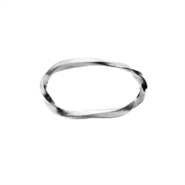 Siv ring i sølv m akvamarin fra Maanesten | 4789c