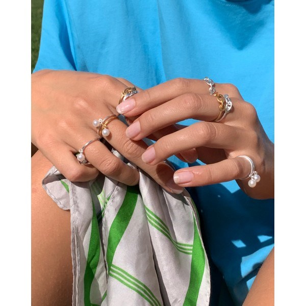 Jane Kønig - ROW Chain ring i sølv