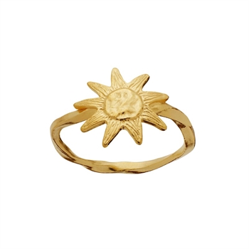 Sonja ring i forgyldt sølv fra Maanesten 4869A