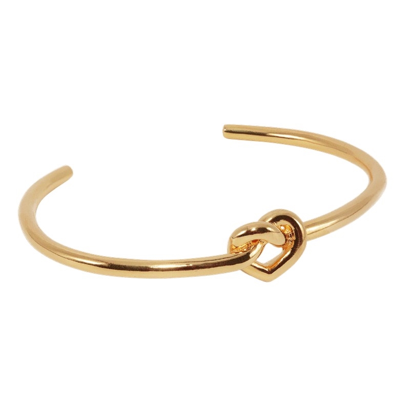 Jane Kønig Tied Heart Armring i forgyldt sølv 2