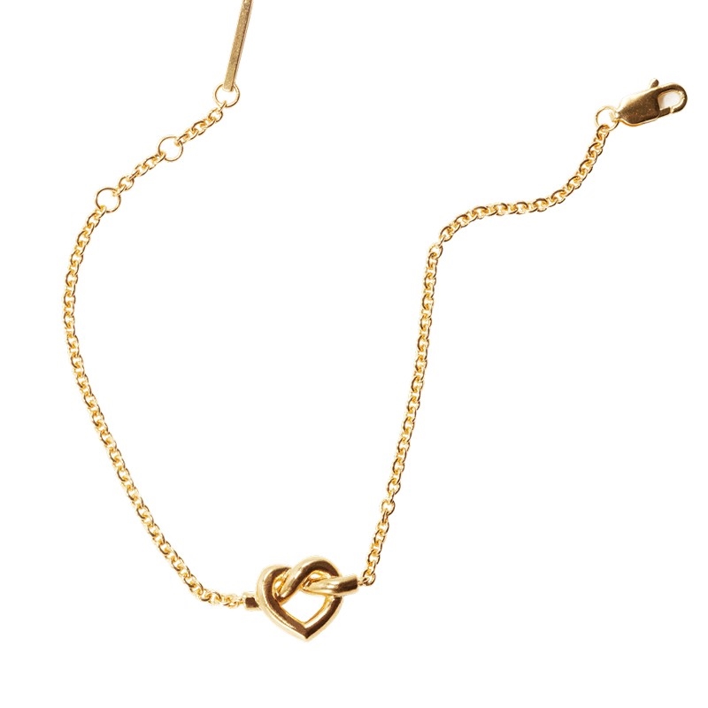 Tied Heart Armbånd i forgyldt sølv fra Jane Kønig 2