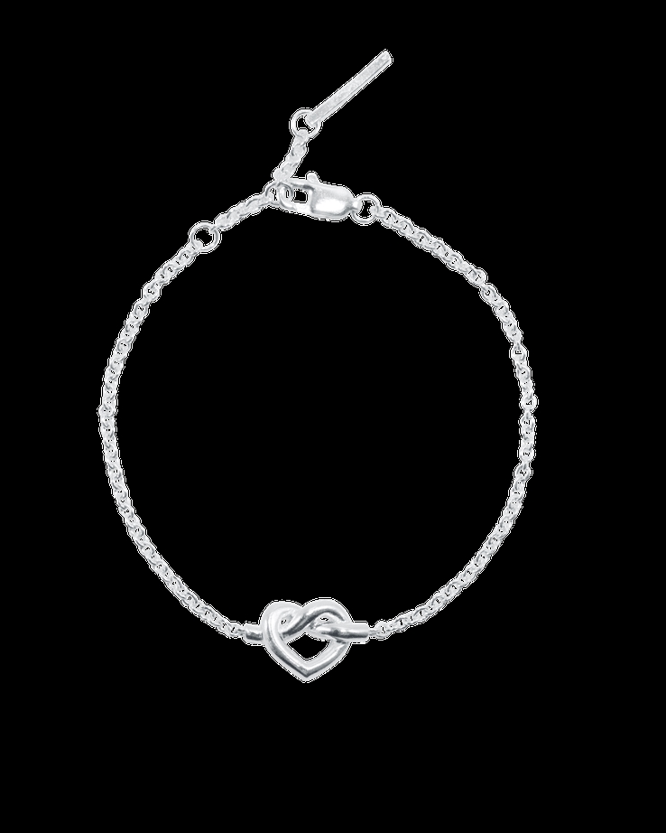 Tied Heart armbånd i sølv fra Jane Kønig er helt enkelt og klassisk
