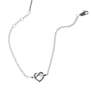Tied Heart armbånd i sølv fra Jane Kønig 