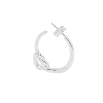 Jane Kønig - Tied hoop i sølv