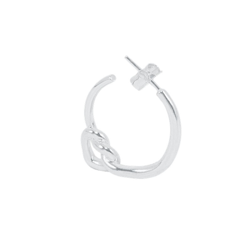 Jane Kønig - Tied hoop i sølv