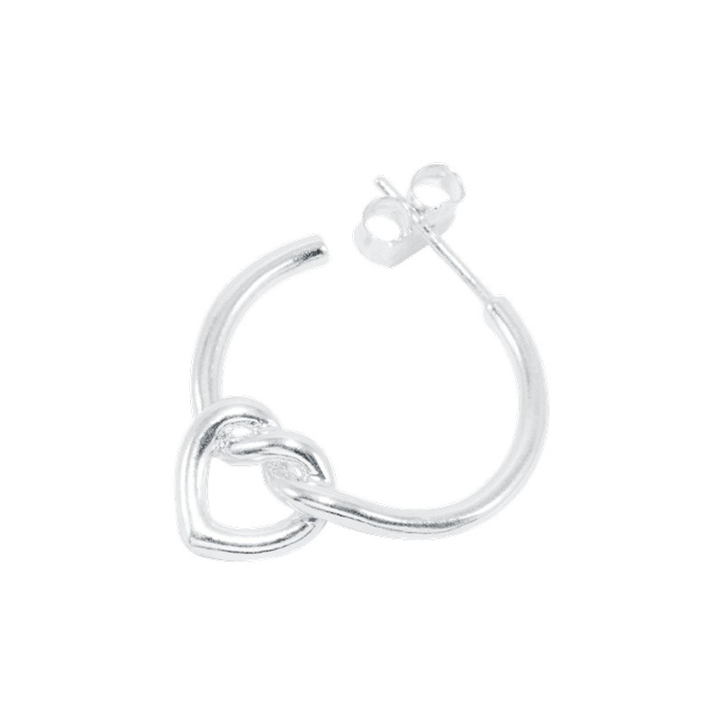 Jane Kønig - Tied hoop i sølv