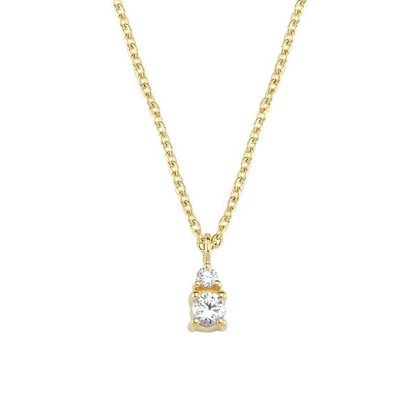Petit rund - Diamant halskæde i 14 kt. guld | V1110