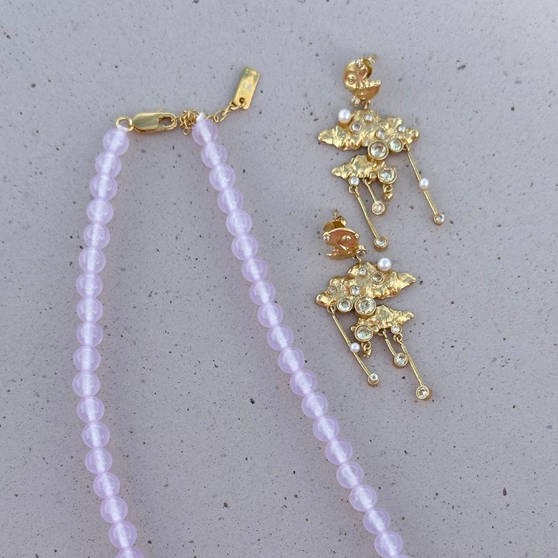 Candy Coral Lavender halskæden fra House of Vincent