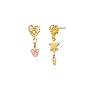 Maanesten - Vibe Øreringe i 18kt. forgyldt sølv Guldcenter