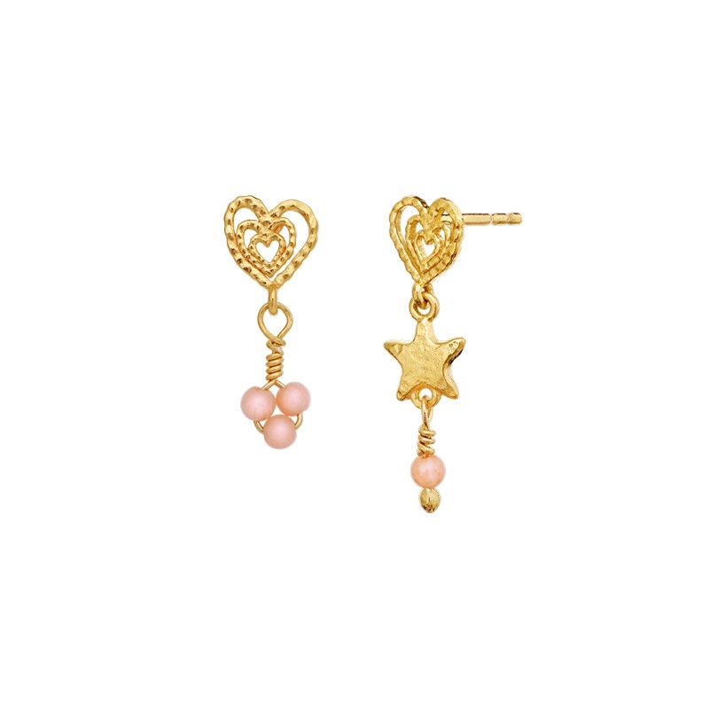 Maanesten - Vibe Øreringe i 18kt. forgyldt sølv Guldcenter