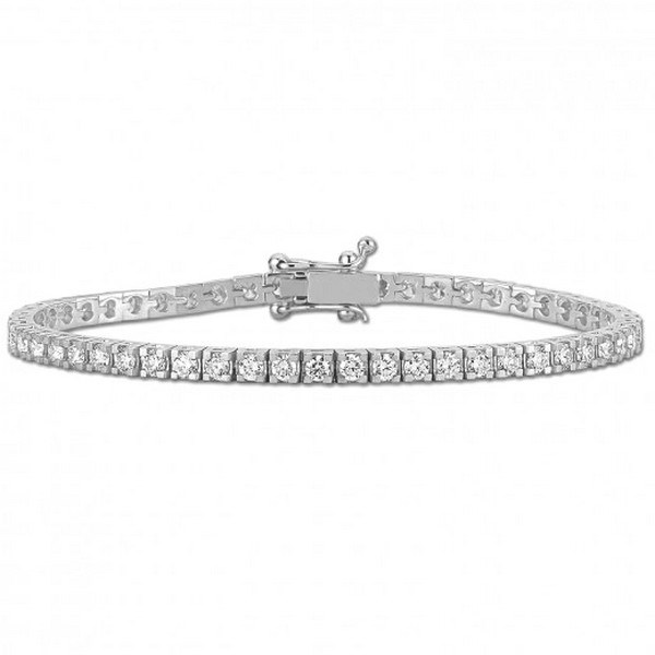 Tennisarmbånd i 14 kt hvidguld m. i alt 3,0 ct. | X1123