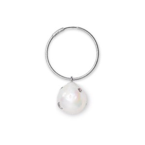 Jane Kønig - Baroque pearl ørering i sølv