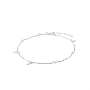 Pernille Corydon - Ocean Pearl ankelkæde i sølv (produktbillede)