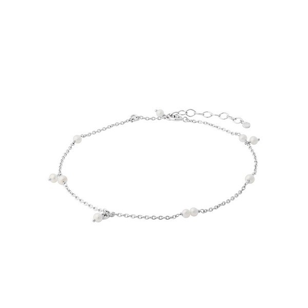Pernille Corydon - Ocean Pearl ankelkæde i sølv