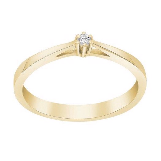Billede af Siersbøl - Afrodite ring i 14kt. guld m. 0,03ct. diamant