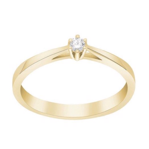 Billede af Siersbøl - Afrodite ring i 14kt. guld m. 0,05ct. diamant