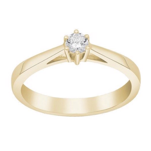 Billede af Siersbøl - Afrodite ring i 14kt. guld m. 0,15ct. diamant