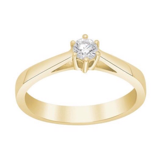 Billede af Siersbøl - Afrodite ring i 14kt. guld m. 0,20ct. diamant