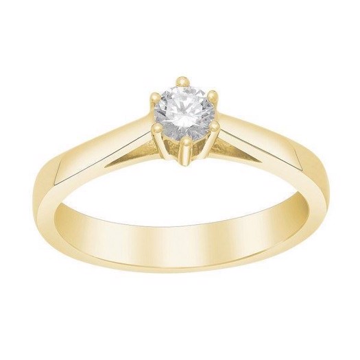 Billede af Siersbøl - Afrodite ring i 14kt. guld m. 0,25ct. diamant