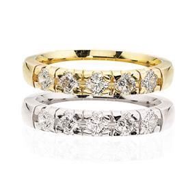 Scrouples - Grace Alliancering i 14kt. m. i alt 0,15ct. diamanter