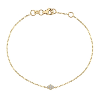 Athene 14kt guld armbånd med brillanter på i alt 0,04ct