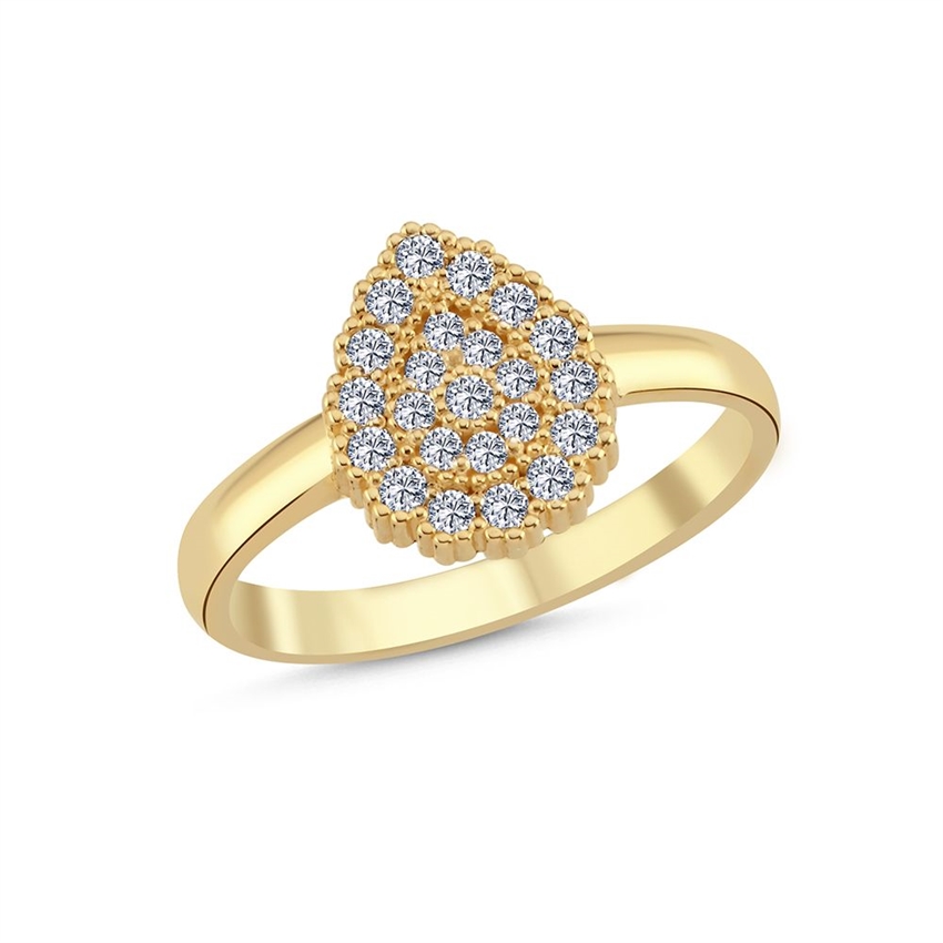 Athene - 14 kt guldring med brillanter på i alt 0,31ct