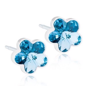 Blomdahl - Ørering Flower Aquamarine Ø6 mm 15-0130-05