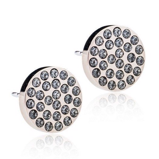 Billede af Blomdahl - Titanium øreringe Brilliance Plenary Black Diamond Ø10 mm**