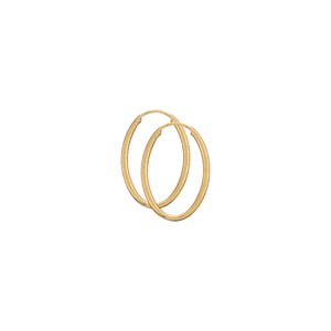 Ovale guld creoler 8 - 14 karat guld CRO14L