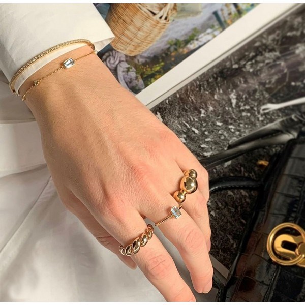 Biggest ball ring i 14 karat guld fra Mads Z 1540077