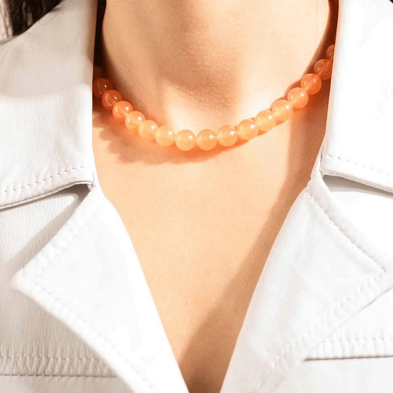 Den store Candy Coral Papaya halskæde fra House of Vincent