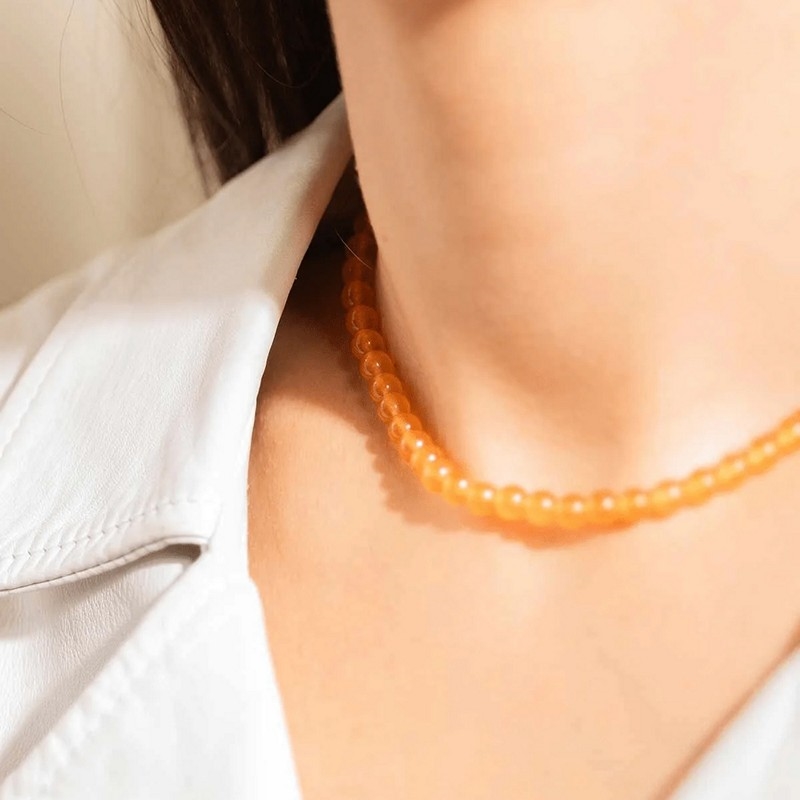 Candy Coral Papaya halskæde fra House of Vincent