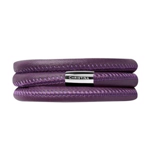 Christina Jewelry læderarmbånd i lilla 601-purple